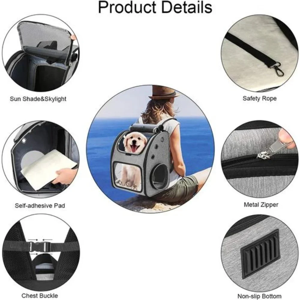 Pet Carrier Backpack for Cats,Dogs and Small Animals,Portable Pet Travel Carrier